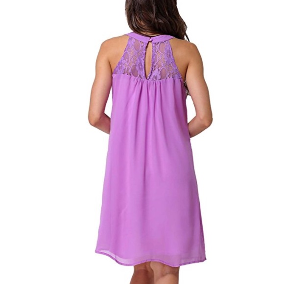 Lace  Loose Casual Mini Chiffon Dress - Picture 5 of 8